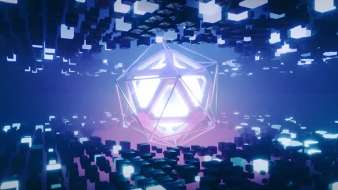 Glowing Ecosphere 360 Animation Stock Footage 288031559