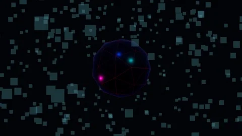 Glowing Edge Polyhedron 4K Stock Footage 338382871