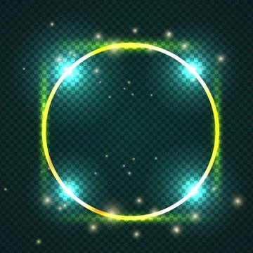 Glowing Effect Cyrcle Stroke with isolated background Stock Illustration