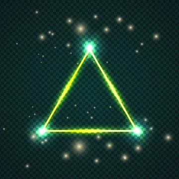 Glowing Effect Triangle Stroke with isolated background Stock Illustration