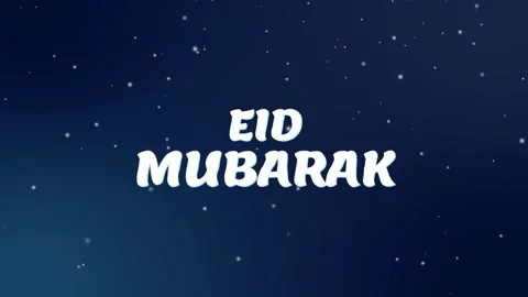Glowing Eid Mubarak Animated Text on Transparent Background Vídeos de archivo 334030874