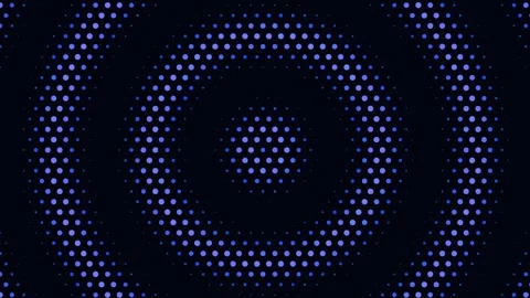 Glowing electric blue dot pattern expanding ring abstract futuristic tech b.. Stock Footage 336836591