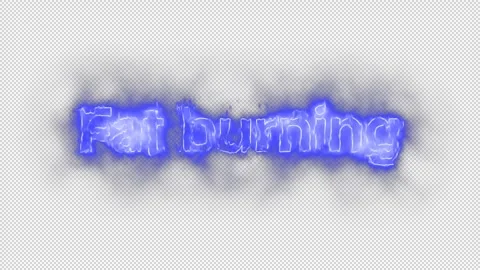 Glowing electric blue text effect saying "Fat burning" Stock-Footage 312504437