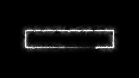 Glowing Electric Frame Animation | Energy Border VFX Motion Graphics Overlay Stock Footage 340656296