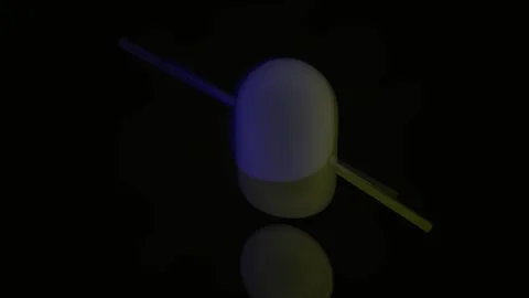 Glowing electronic component in the dark. Stock Footage 334688287