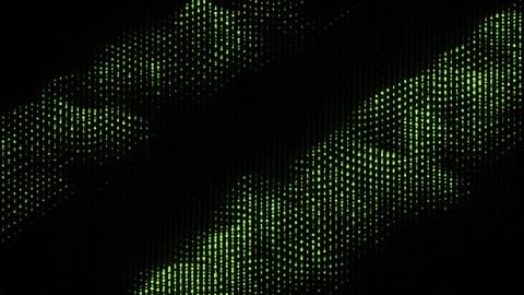 Glowing electronic dots move in waves in space. Design. Electronic luminous dots Stock Illustration