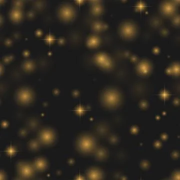 Glowing elements, blurred light. Bokeh lights, festive background. Seamless p Illustrazione stock