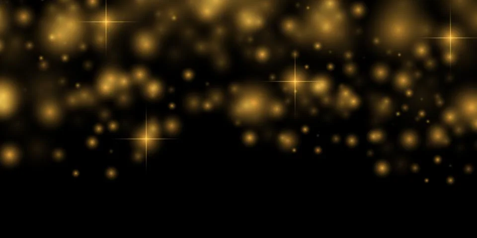 Glowing elements, blurred light. Bokeh lights, festive background, New Year's Stock Illustration