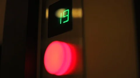 Glowing elevator display screen. Stock Footage 88405646