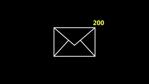 Glowing email box with many notification alert. Stock-Footage 334368663