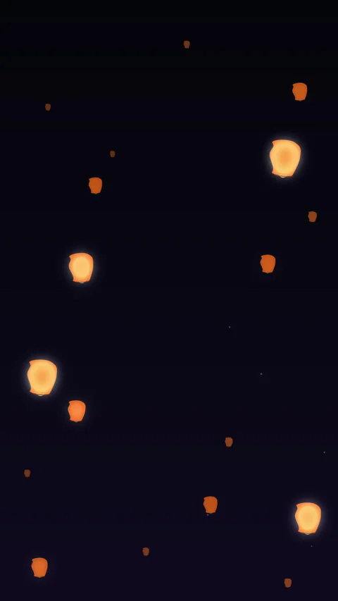 Glowing ember sparks animation floating upward in dark ambient footage Stock Footage 346644663