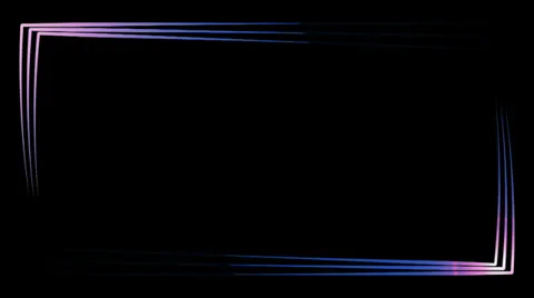 Glowing Energetic Blue Neon Rectangle Video stock 23167731