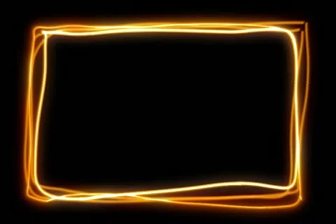 Glowing Energetic Neon Rectangle Sequence with Matte Stock Footage 22416211