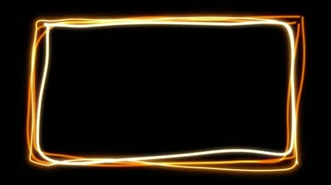 Glowing Energetic Neon Rectangle Sequence with Matte Stock Footage 22416214