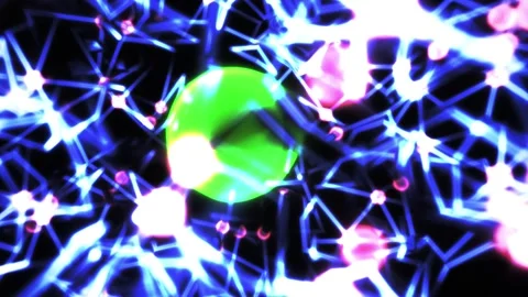 Glowing Energy Neural Network Abstract Background for Vibrant Colorful Tech.. Stock Footage 343701927