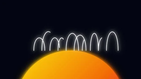 Glowing Energy Plasma Wave Dome Line Arc Stock Footage 341845094