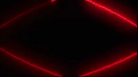 Glowing Energy Rectangle Animation | Fiery Ring Frame Motion Graphics Overlay Stock Footage 340224393