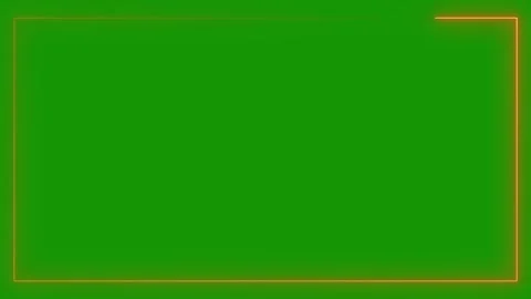 Glowing Energy Rectangle Animation | Fiery Ring Frame Motion Graphics Overlay Stock Footage 340224493
