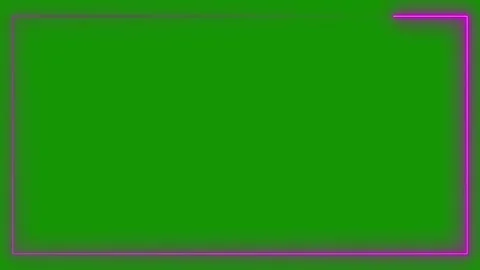Glowing Energy Rectangle Animation | Fiery Ring Frame Motion Graphics Overlay Stock Footage 340224494