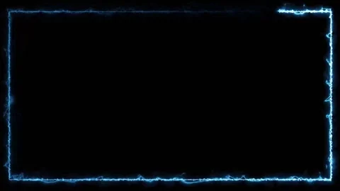 Glowing Energy Rectangle Animation | Fiery Ring Frame Motion Graphics Overlay Stock Footage 340224525