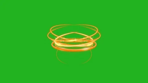 Glowing energy rings motion graphics with green screen background Stock Footage 249572292