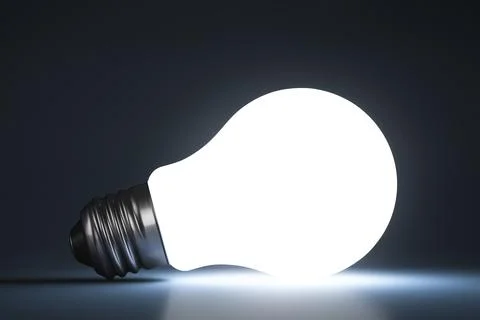 Glowing energy saving light bulb. Stock-Fotos