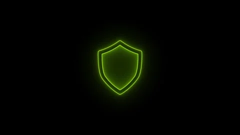 Glowing energy shield defense icon for network safety and data privacy. 動画素材 339211692
