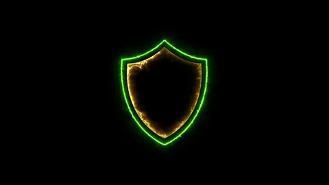 Glowing Energy Shield with Electric Effect Animation Video stock 343694503