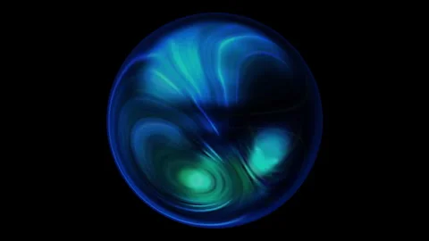 Glowing energy sphere in cosmic space 库存影片 296857293