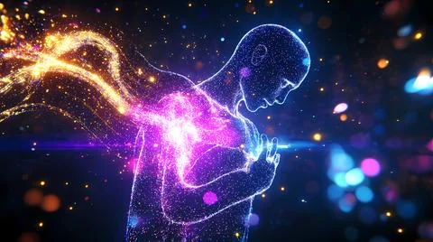 Glowing Enzymes in the Digestive Pathway Stock Illustration