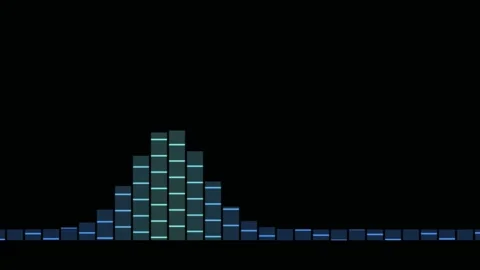 Glowing Equalizer Bar Chart Seamless Loop Stock Footage 342364380