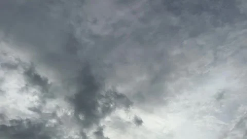 Glowing evening sunset with orange-red hues and dark clouds Stock Footage 314098366