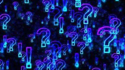 Glowing exclamation and question marks Stock Illustration