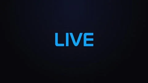 Glowing explosion LIVE text reveal blue and pink Stock Footage 301301262