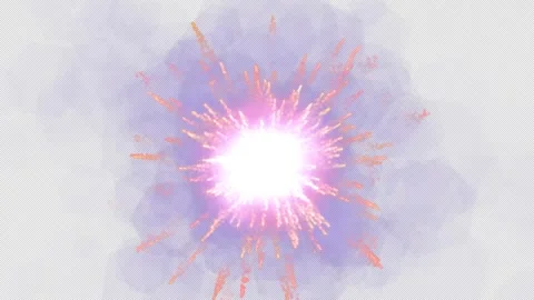 Glowing explosion particles on transpare... | Stock Video | Pond5