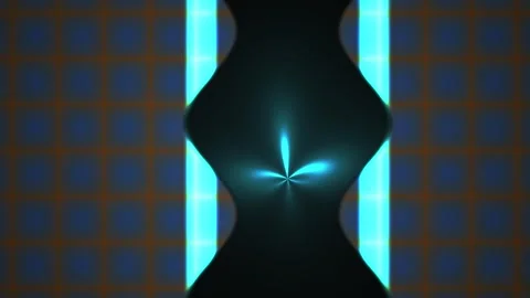 Glowing eyes in the dark with abstract shapes and patterns. Stock Footage 337463449