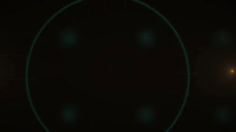 Glowing Eyes in Dark Circle Frame. 動画素材 334336771