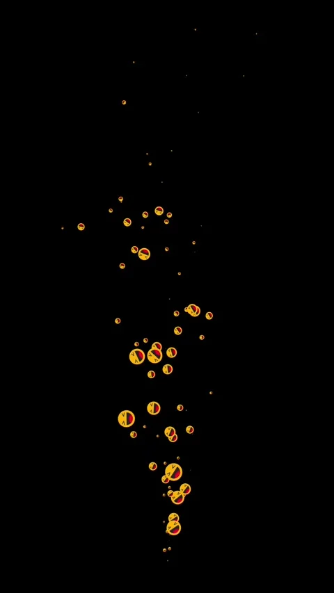Glowing face with tears of joy emoji expressions rising as motion particles.. Stock-Footage 346293798