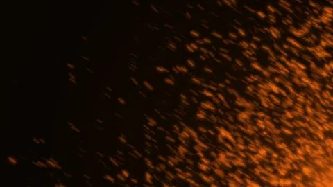 Glowing falling particles, on black background 스톡 일러스트