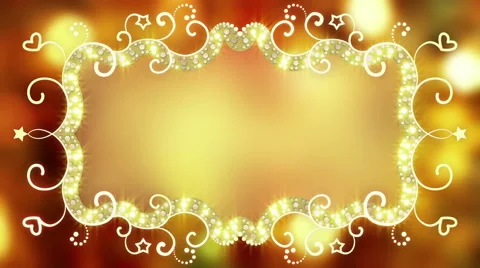 Glowing fancy banner loopable animation 4k (4096x2304) Stock Footage 60972961