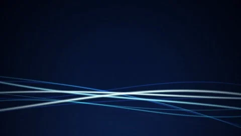 Glowing fiber optic lines wave in a seamless loop Stock Footage 341856141