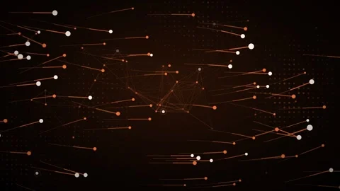 Glowing fiber optic strands sweeping with sweep plexus web sunset 動画素材 339317554