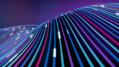 Glowing Fiber Optic Technology Background Pull Back Stock Footage 340558248