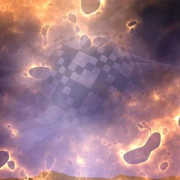 Glowing fiery background Illustrazione stock