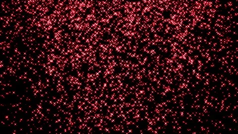 Glowing fiery particles on black background falling down seamless loop 3d Vídeo Stock 284046176