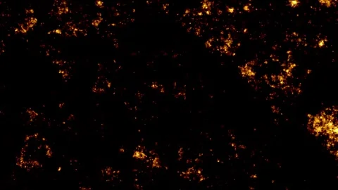 Glowing fire embers abstract background animation Vídeos de archivo 336627730