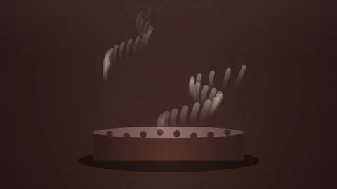 Glowing fire embers and ashes on dark background, abstract burning effect Stock Footage 344645577