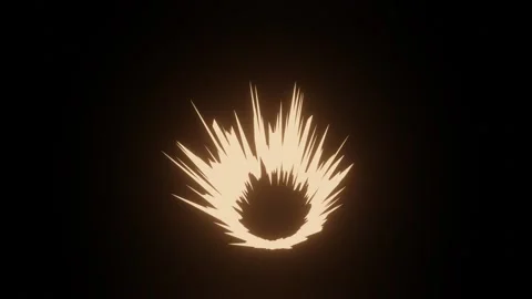 Glowing Fire Explosion Effect Animation with Loop Burning Action Stock Footage 337954636