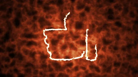 Glowing fire line Hand like icon isolated on. graphic arts. line. Vidéo 145247815