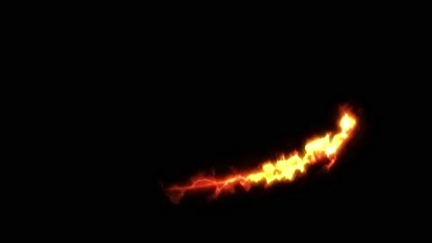 Glowing fire particle trail animation. Stock Footage 233743141